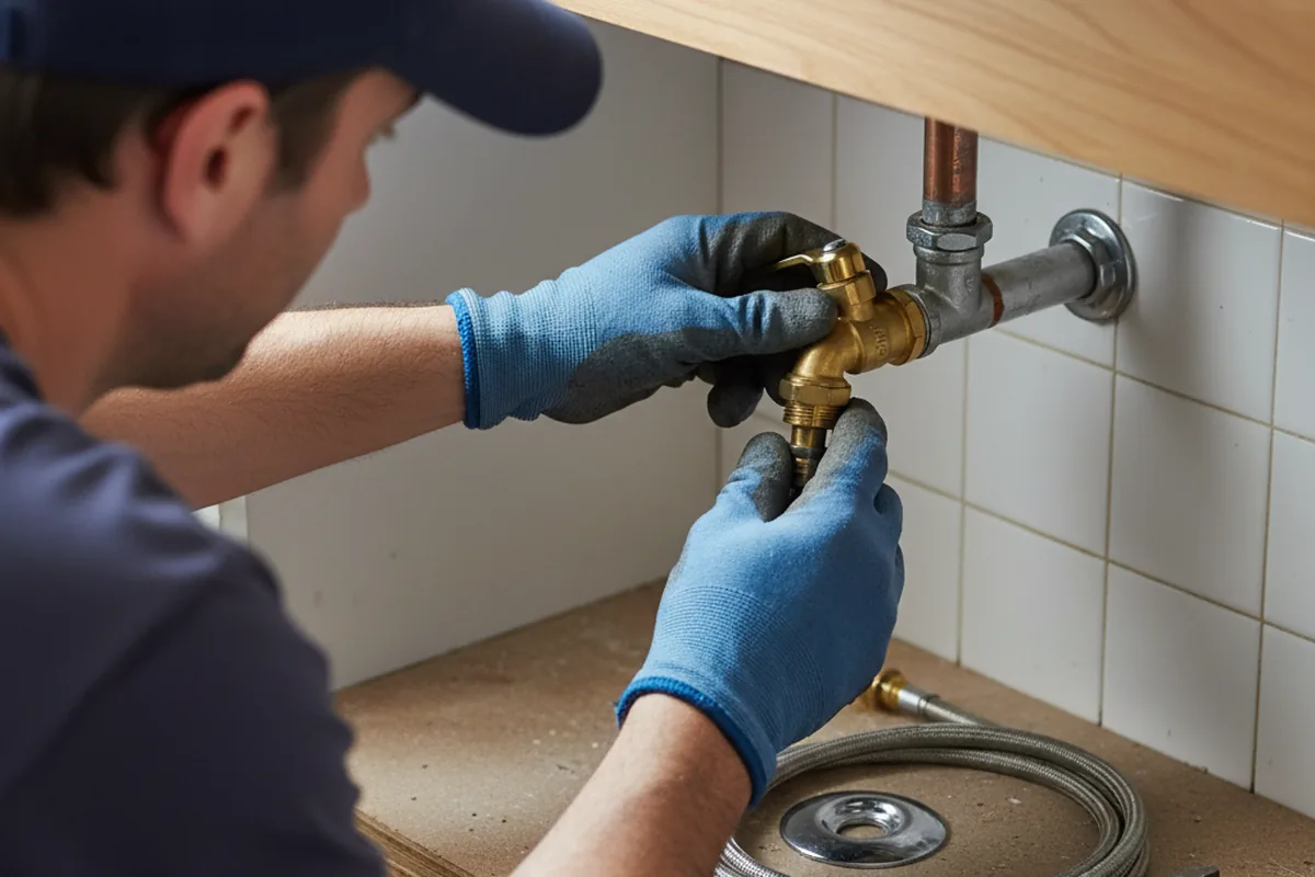 Shutoff valve and fitting work during Emergency Plumbing in Vinegar Bend
